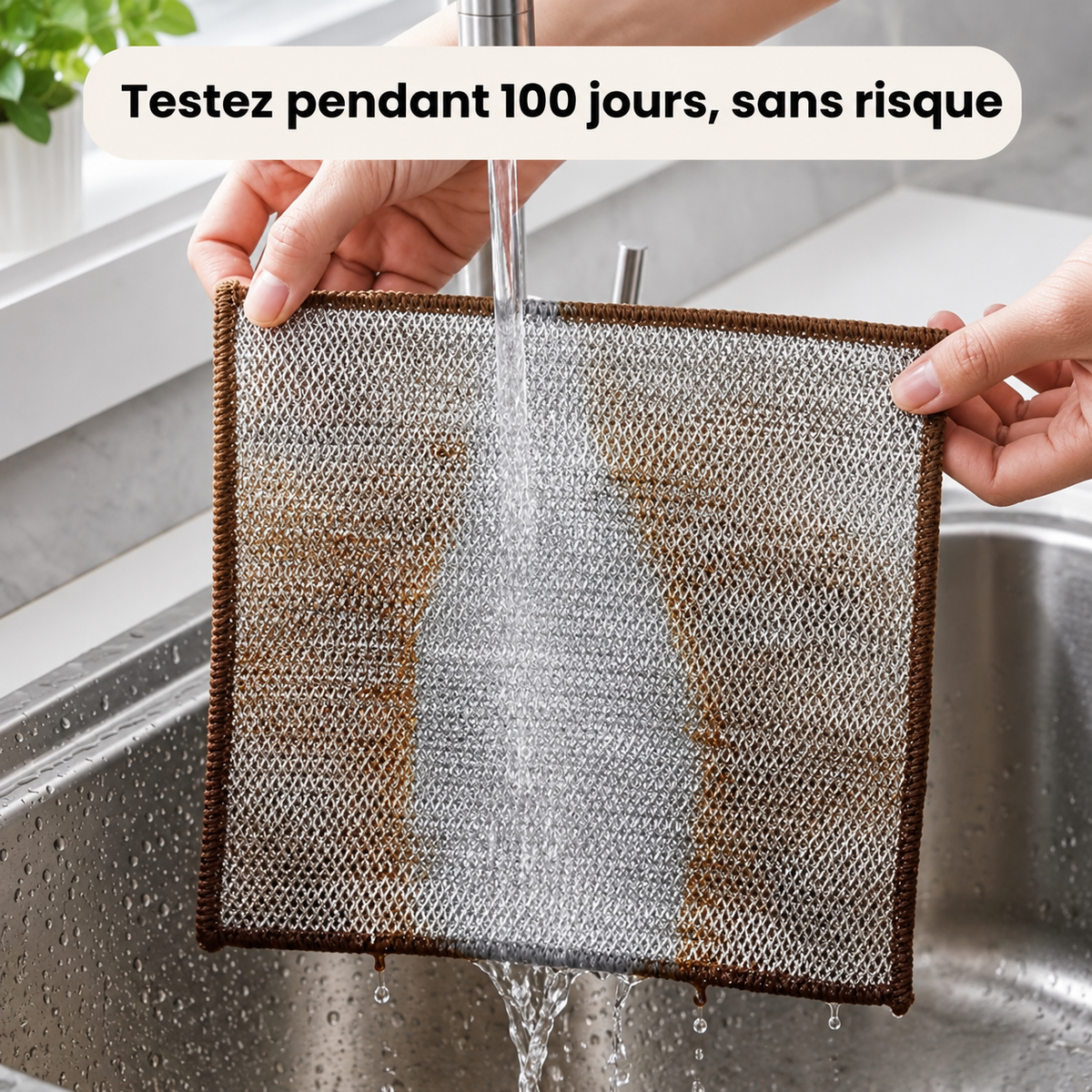 DayoliClean – Lavettes anti-rayures en fibres d'acier (lot)