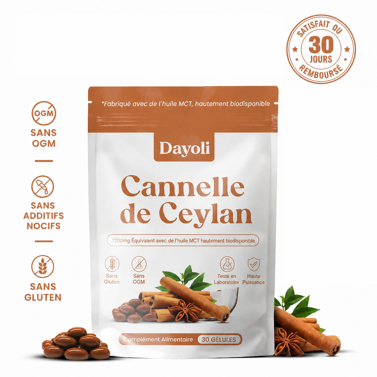 Dayoli — Cannelle de Ceylan 12:1 + Huile MCT
