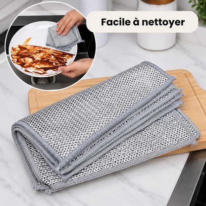 DayoliClean – Lavettes anti-rayures en fibres d'acier (lot)
