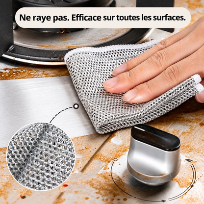 DayoliClean – Lavettes anti-rayures en fibres d'acier (lot)