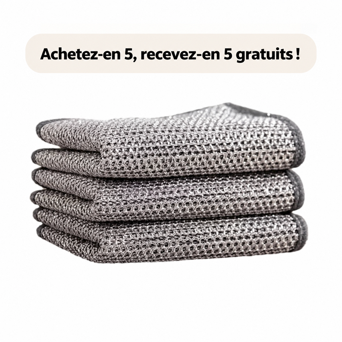 DayoliClean – Lavettes anti-rayures en fibres d'acier (lot)