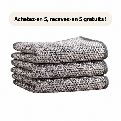 DayoliClean – Lavettes anti-rayures en fibres d'acier (lot)