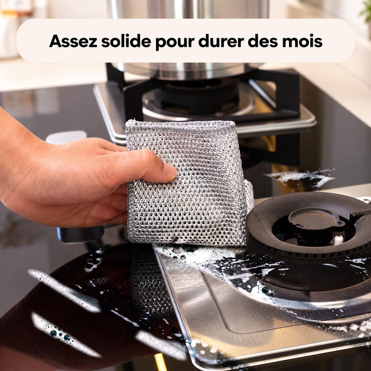 DayoliClean – Lavettes anti-rayures en fibres d'acier (lot)
