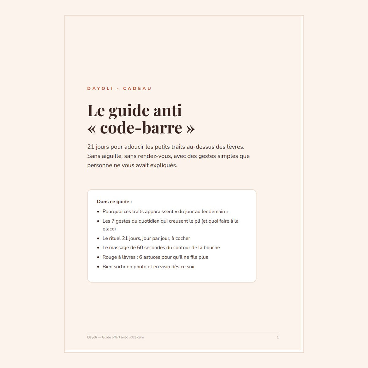 Le guide anti code-barre Dayoli